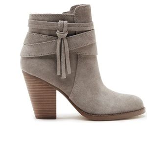 SOLE SOCIETY Rumi Sued Bootie in Mushroom Velvet